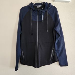 Maceoo Mens Luxe Colorblock Zip Up Hoodie Jacket Size Large NWT